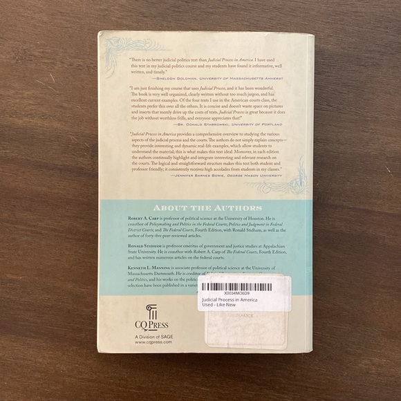 Judicial Process in America 8th Edition by Robert A. Carp Ronald Stidham - Picture 7 of 7